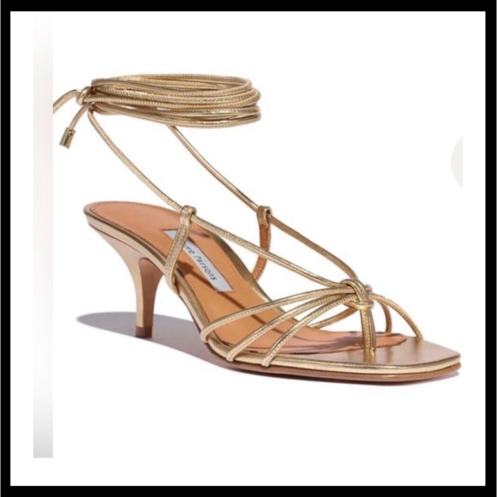 EMME PARSONS GOLD STRAPPY MARY SHOE GOLD NAPPA 42 (11US)